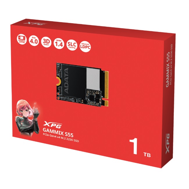 Unidad De Estado Sólido SSD XPG GAMMIX S55 Unidad De Estado Sólido SSD XPG GAMMIX S55 1 TB PCI Express 4.0 5000 MB/s 3700 MB/s - Código: SGAMMIXS55-1T-C | Compra en Guadalajara