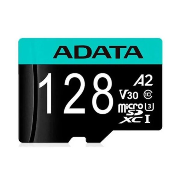 MEMORIA ADATA 128GB MICRO SD HC UHS-I U3 V30S U3 A2 AQUA AUSDX128GUI3V30SA2-R UPC  - ADATA