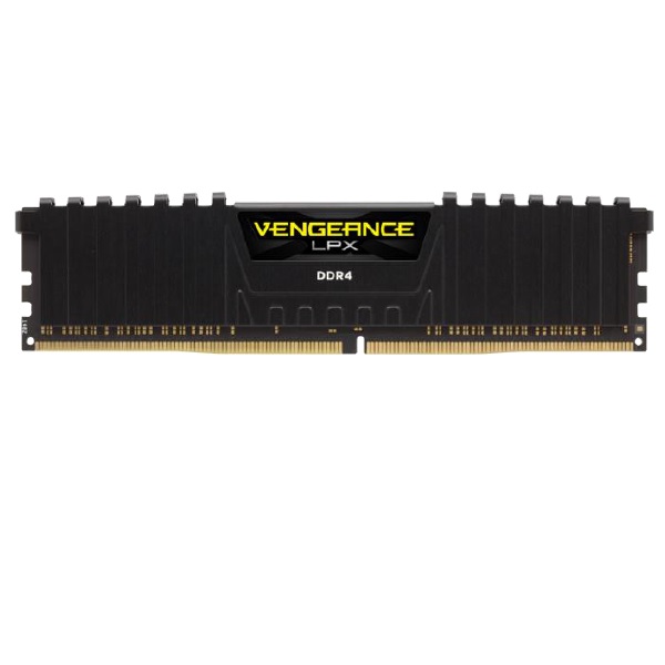 Memoria Corsair 8GB 3000Mhz DDR4 VENGEANCE LPX C16 Negro disipador de calor aluminio UPC 843591077927 - CMK8GX4M1D3000C16