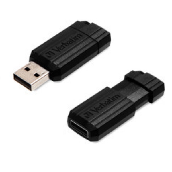 MEMORIA VERBATIM 128GB PINSTRIPE USB 2.0  VB49071 NEGRA UPC 023942490715 - VB49071