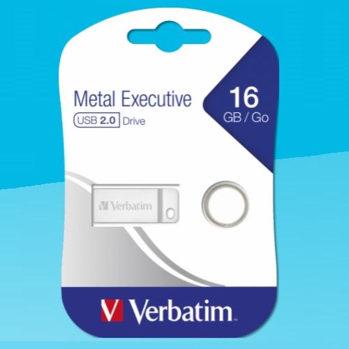 MEMORIA VERBATIM 16GB METAL EXECUTIVE USB 2.0 SILVER UPC 0023942987482 - 98748
