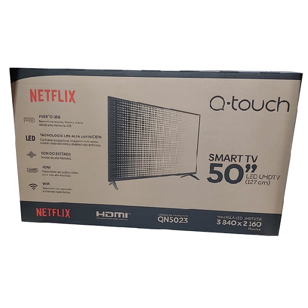 SMART TV QTOUCH 50 4K WIFI / HDMI/ USB/MINI AV NETFLIX UPC  - TV-980