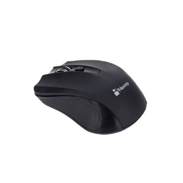 Mouse Nextep Inalambrico Ergonomico  Usb Color Negro 1600 Dpi  Bateria Incluida NE-410E - NEXTEP