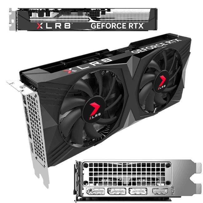 Tarjeta de video PNY 16GB GeForce RTX 4060 Ti XLR8 Gaming Verto 2xfan GDDR6 DLSS 35 1xHDMI 3xDP VCG4060T16DFXPB1-O  VCG4060T16DFXPB1-O - PNY