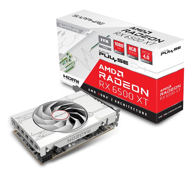 TARJETA DE VIDEO SAPPHIRE 11314-06-20G PURE RADEON RX 6500 XT ITX8GB GDDR62855MHZDPHDMI1FAN - 11314-06-20G