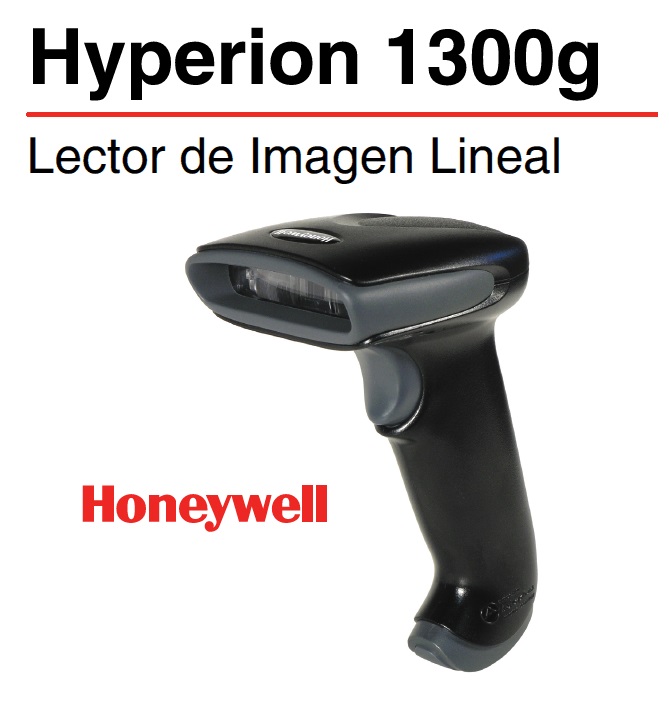 LECTOR DE CODIGO DE BARRAS 1300G HYPERION HONEYWELL IMAGER 1D CABLE USB NEGRO SIN/BASE UPC  - HONEYWELL