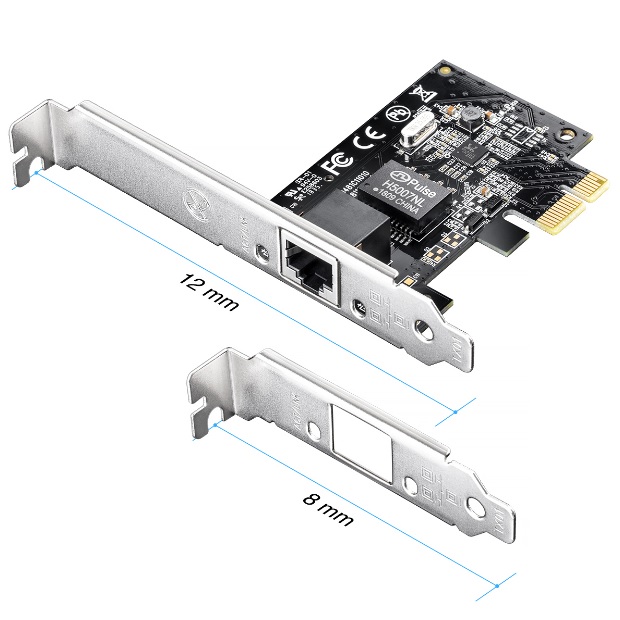 Adaptador Cudy PE10 PCI Express 1 puerto RJ45 gigabit 10/100/1000 Mbps PCIE-16X/PCIE-4X/PCIE-8X/PCIE-1X UPC 6971690790493 - PE10