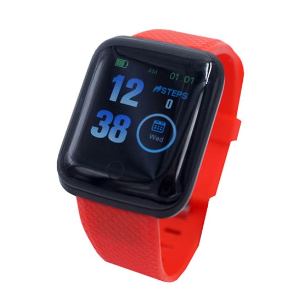 Smart Watch Highlink Square Bracelet correa color rojo bluetooth medición ritmo cardiaco  pasos  distancia avisos en mensaje UPC 7503029050108 - HIGHLINK