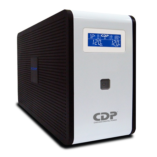 UPS inteligente CDP R-SMART751 750VA/375W LCD 10 NEMA 5-15R 5 c/protección batería 1x RJ11/RJ45  R-SMART751 - CHICAGO DIGITAL POWER 