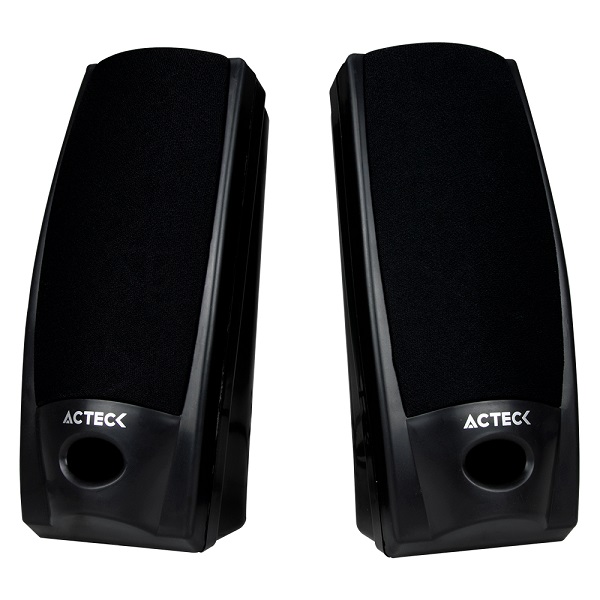 SET BOCINAS ESTEREO 20 ACTECK  AUXILIAR 35 MM 12 M NEGRO - Código: AUBO-014 | Compra en Guadalajara