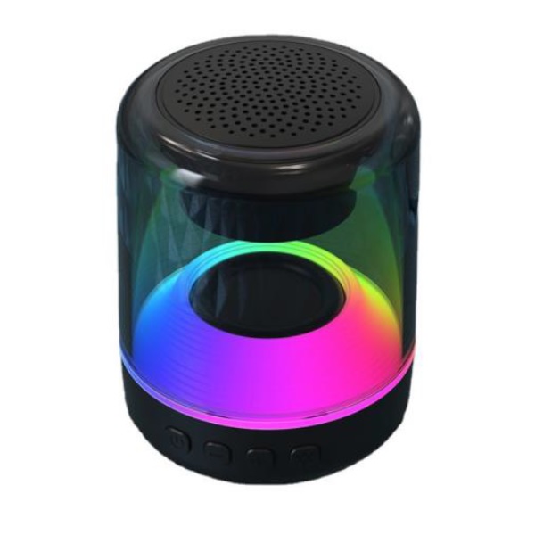 Bocina Highlink Rainbow Bluetooth iluminación de varios colores slot memoria MicroSD batería recargable UPC 7503029050252 - HIGHLINK