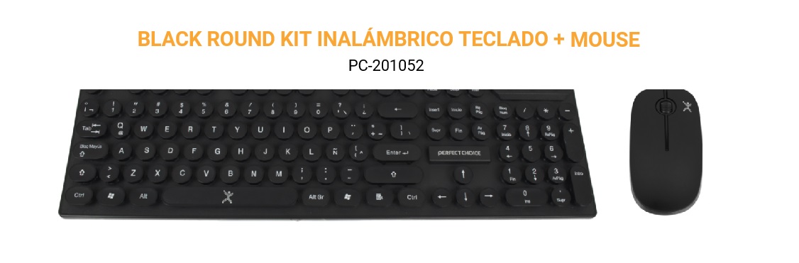 Teclado Combo Pch Mouse Blackround PC-201052 - PERFECT CHOICE