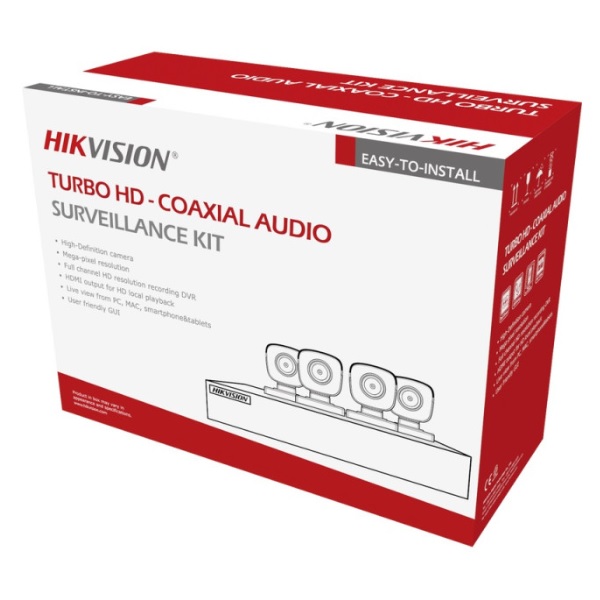 Kit TurboHD 1080p / DVR 4 canales / 4 Cámaras Bala ColorVu / Fuente de Poder / Accesorios de Instalación HK-1080-CV HK-1080-CV EAN UPC  - HK-1080-CV
